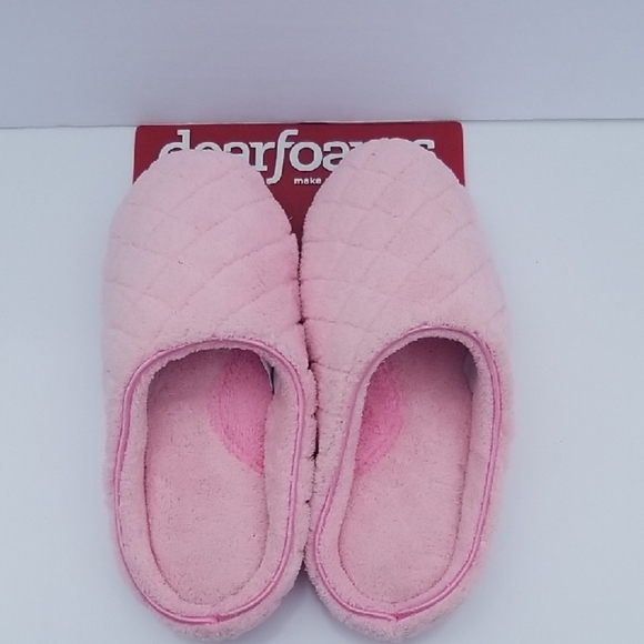 Dearfoams Women's Pink Slippers New Small 5-6 - Picture 1 of 6